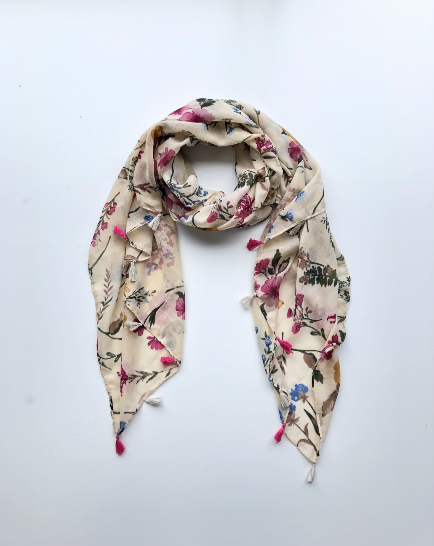 Scarf | Flowers & Cream Scarf | Flowers & Cream