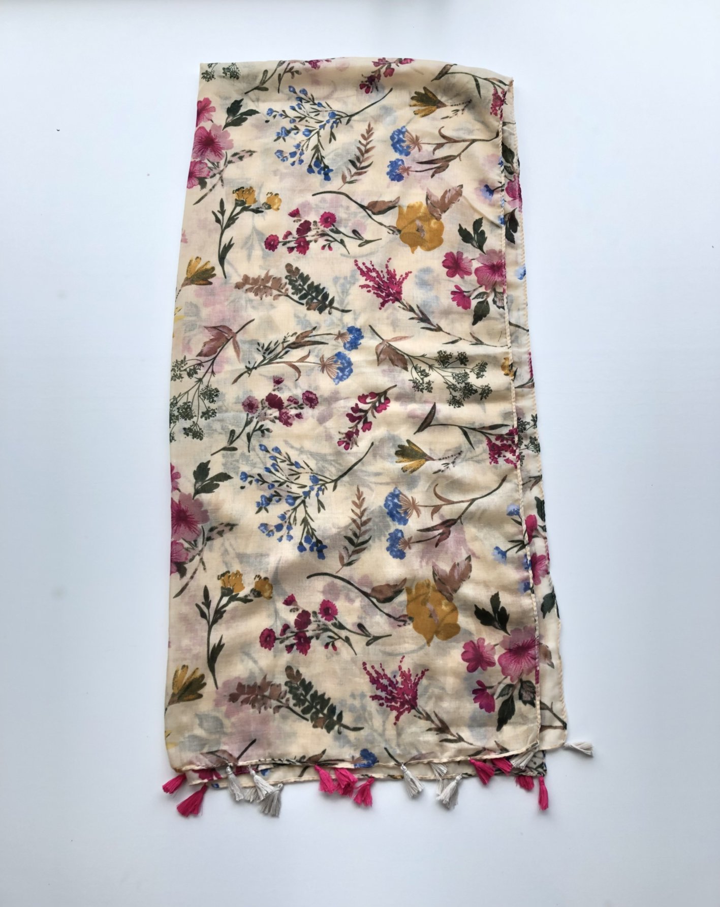 Scarf | Flowers & Cream Scarf | Flowers & Cream